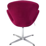 Кресло SWAN STYLE CHAIR винный, искусственная замша — изображение 5