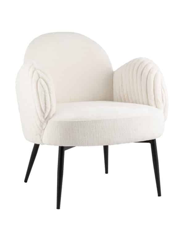 Кресло Wave Stripes букле белый