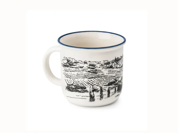 Кружка фарфоровая Пейзажи белый — изображение 2