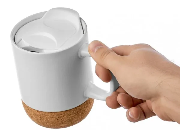 Кружка с крышкой DOMINO белый, натуральный — изображение 4