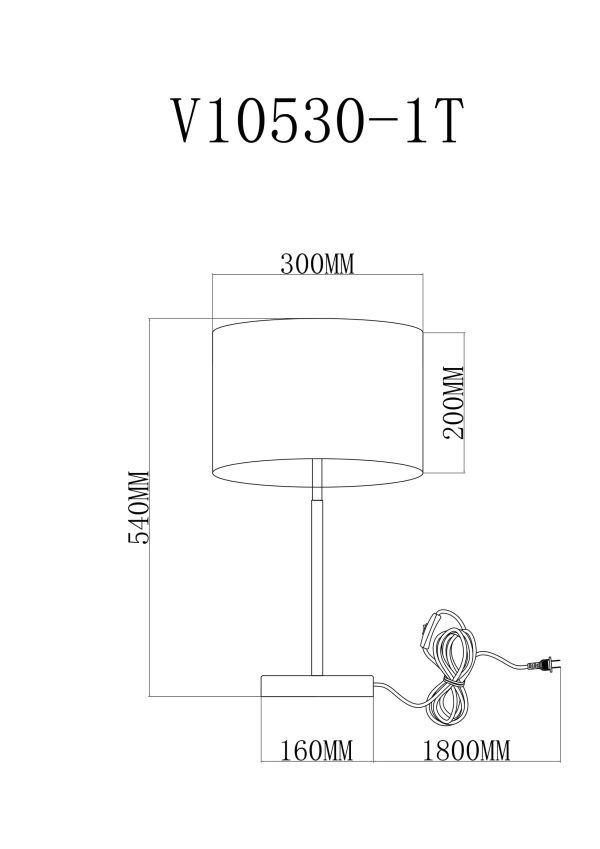Лампа настольная Moderli V10530-1T Visalia — изображение 3