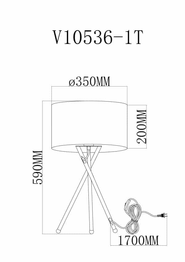 Лампа настольная Moderli V10536-1TPalma — изображение 3