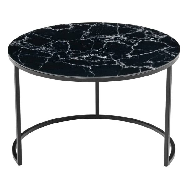 nabor-kofejnyh-stolikov-tango-chjornyj-mramor-s-chjornymi-nozhkami-2sht-3 Набор кофейных столиков Tango чёрный мрамор с чёрными ножками, 2шт — изображение 4