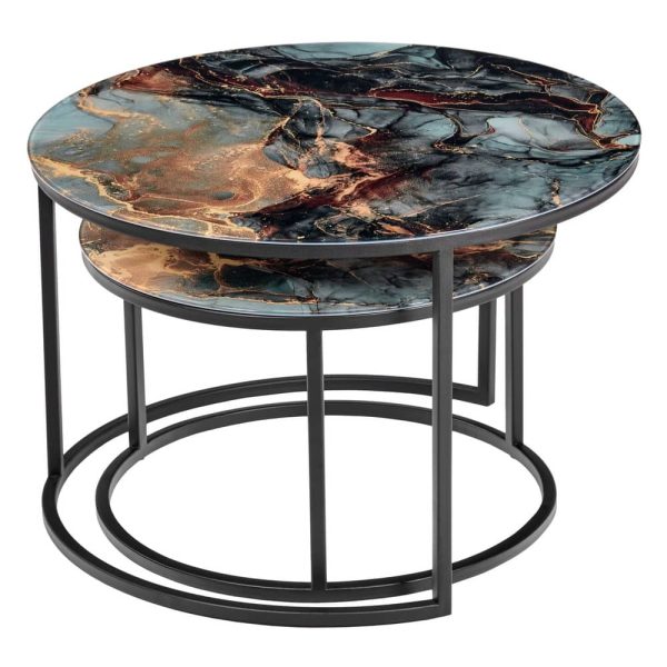 nabor-kofejnyh-stolikov-tango-kosmicheskij-s-chjornymi-nozhkami-2sht-3 Набор кофейных столиков Tango космический с чёрными ножками, 2шт — изображение 4