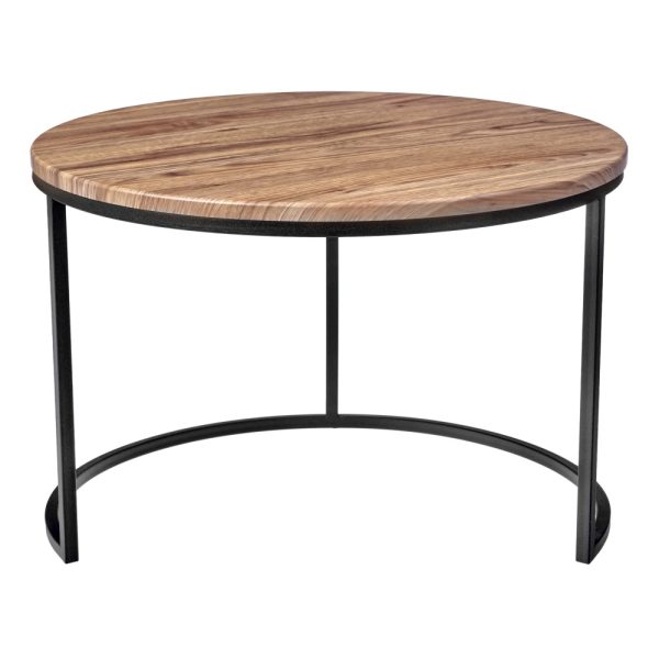 Набор кофейных столиков Tango орех и серый мрамор с чёрными ножками, 2шт — изображение 4