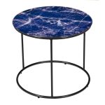 Набор кофейных столиков Tango темно-синий с чёрными ножками, 2шт — изображение 3