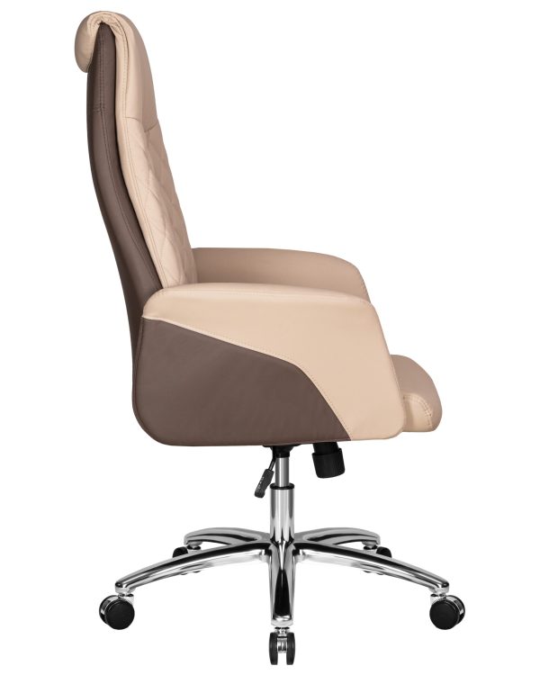 Офисное кресло для руководителей DOBRIN LEONARD, коричнево-бежевый — изображение 3