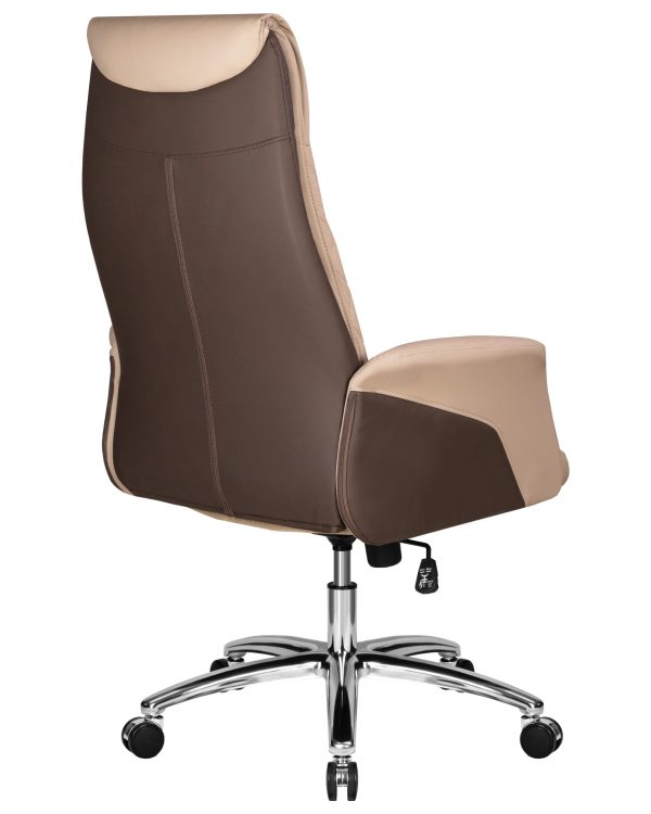 Офисное кресло для руководителей DOBRIN LEONARD, коричнево-бежевый — изображение 4