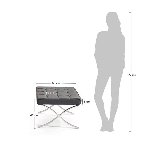 Оттоманка BARCELONA чёрный — изображение 4