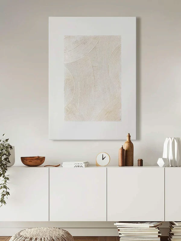 Панно интерьерное фактурное Textured White белый — изображение 4