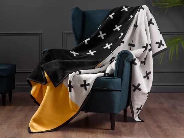 Плед Memphis желтый, черный — изображение 4