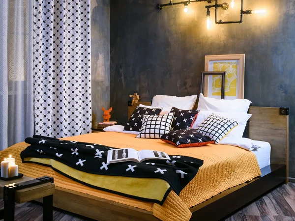 Плед Memphis желтый, черный — изображение 5