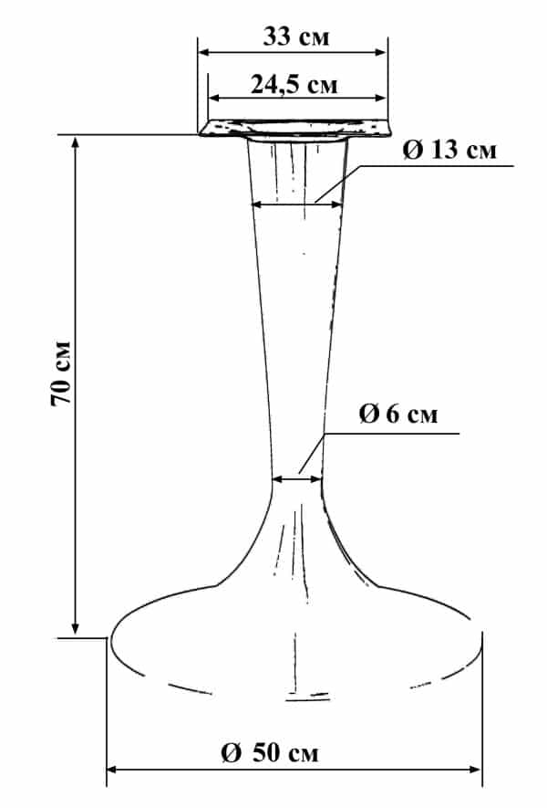 Подстолье алюминиевое LMS-9105 — изображение 2