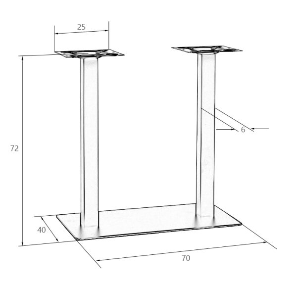 Подстолье обеденное DOBRIN JOSIE WIDE — изображение 2