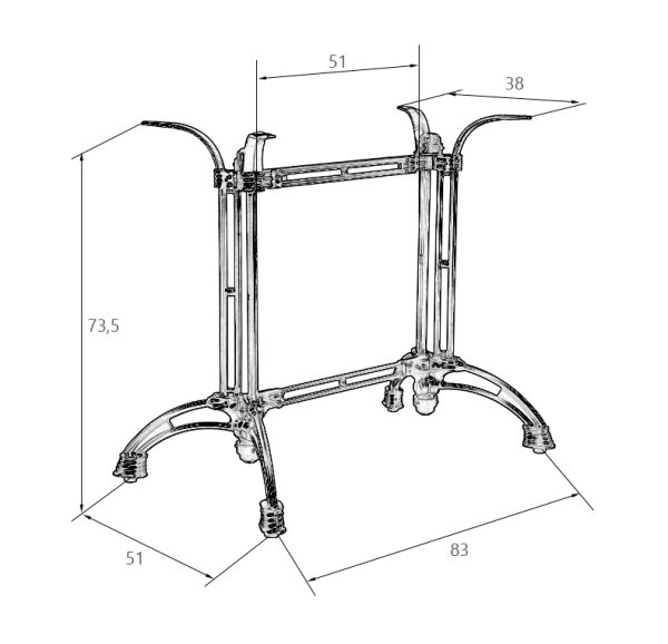 Подстолье обеденное DOBRIN LOUISE WIDE — изображение 2
