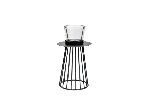 Подсвечник Fancy Black 22см