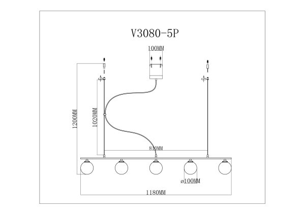 Подвесной светильник Moderli V3080-5P Sector — изображение 3
