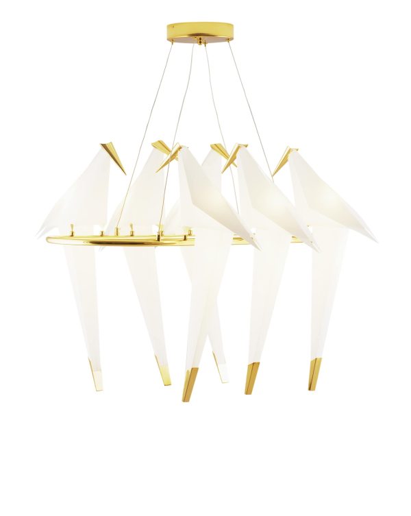 Подвесной светодиодный светильник Moderli V3073-6PL origami Birds 6*LED*6W