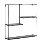 Полка Square черная черный мрамор