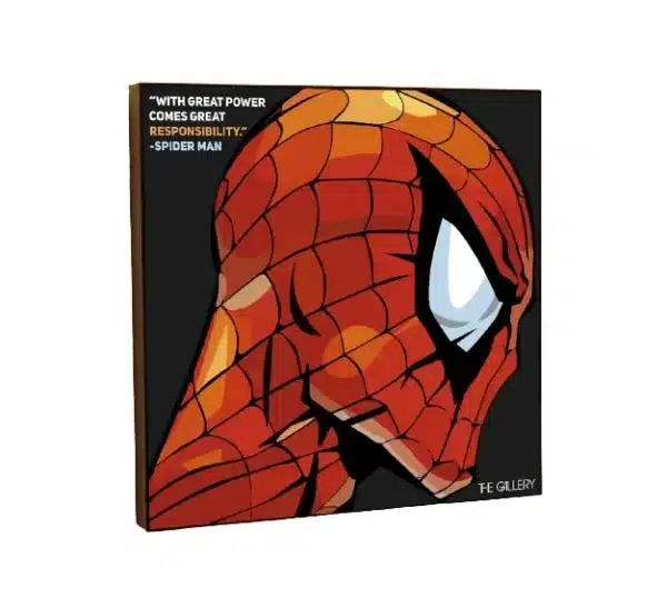 Постер на деревянной основе Человек Паук