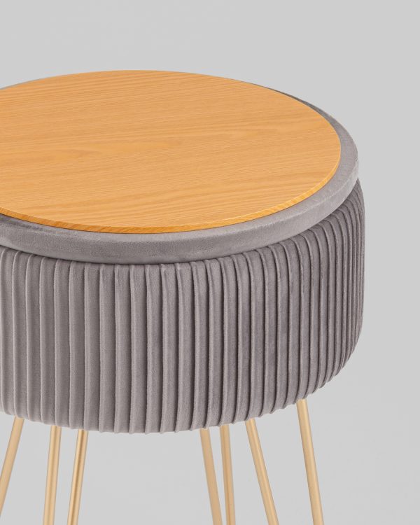 Пуф Астор серый — изображение 3