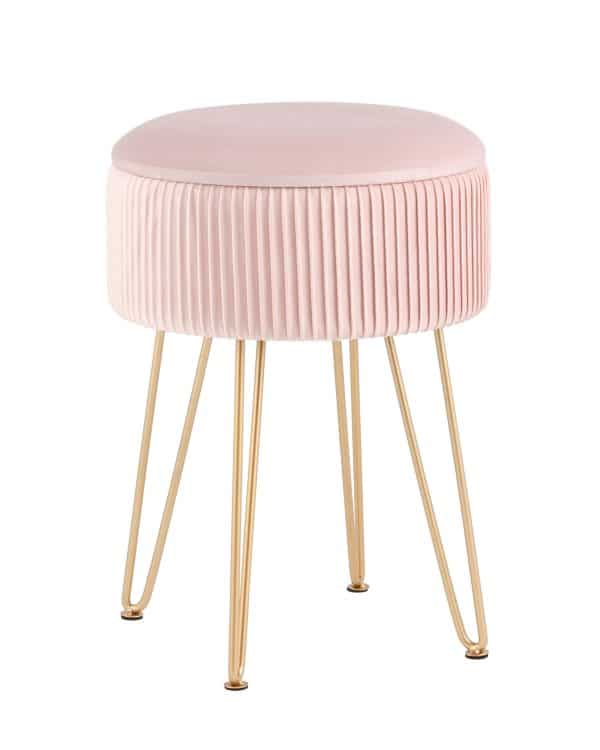 Пуф Астор светло-розовый