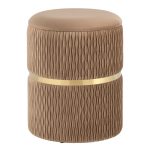 Пуф Джесси с ящиком велюр бежевый