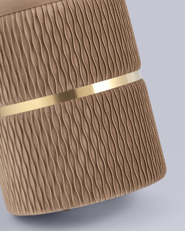 Пуф Джесси с ящиком велюр бежевый — изображение 3