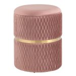 Пуф Джесси с ящиком велюр розовый