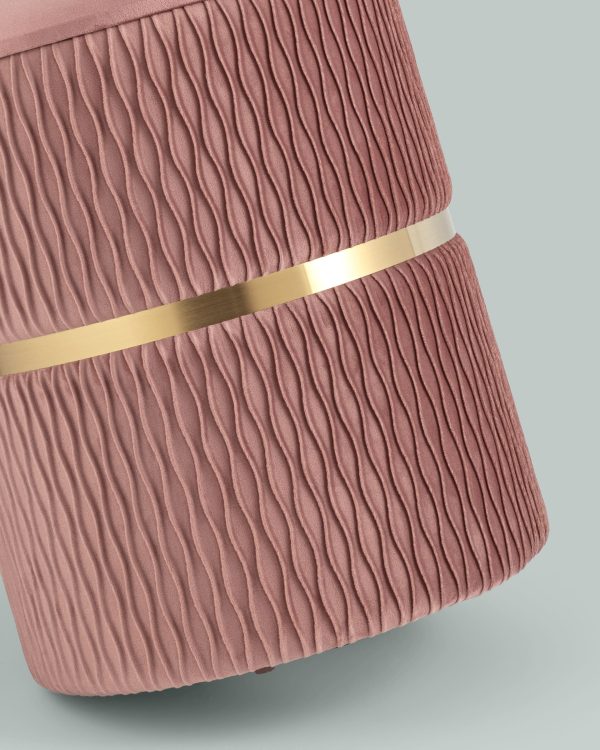 Пуф Джесси с ящиком велюр розовый — изображение 3