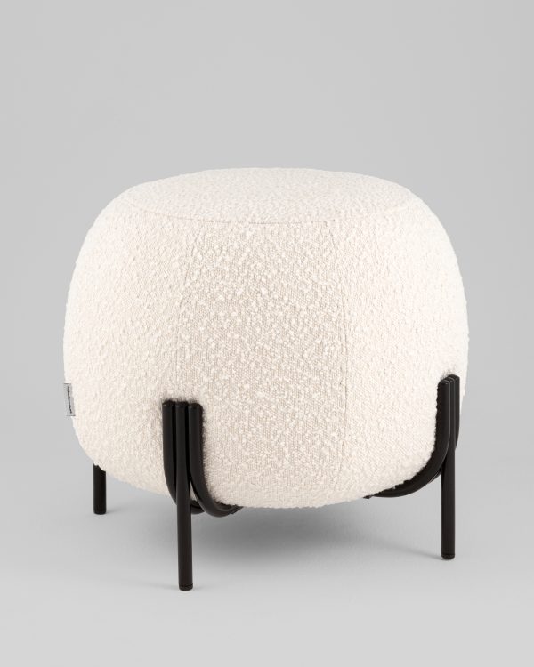 Пуф Флик new  ткань букле молочный — изображение 2