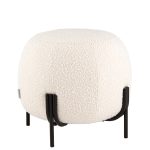 Пуф Флик new  ткань букле молочный