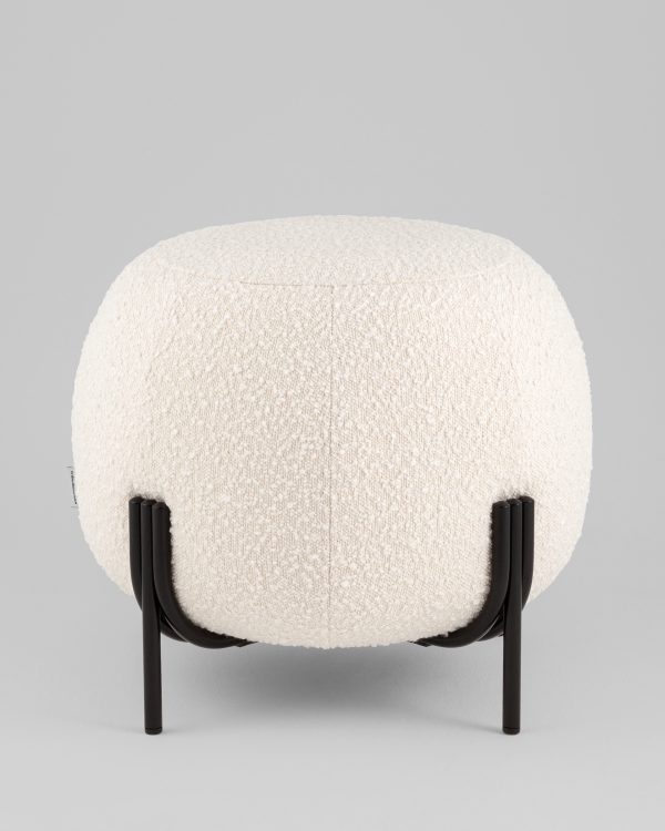 Пуф Флик new  ткань букле молочный — изображение 3