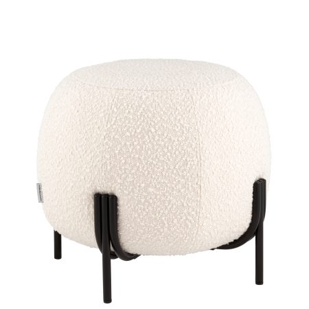 Пуф Флик new  ткань букле молочный