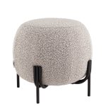 Пуф Флик new ткань букле серо-бежевый