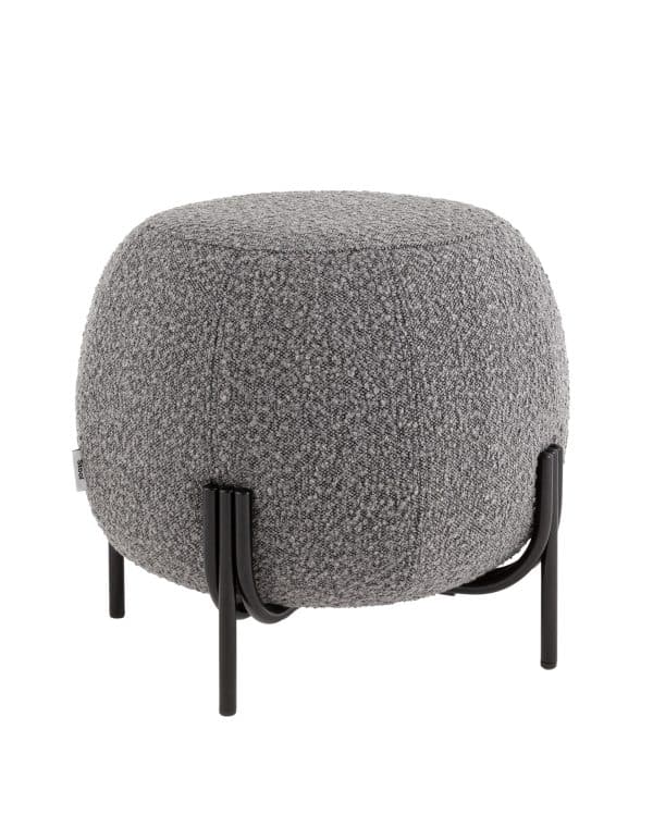 Пуф Флик new ткань букле тёмно-серый