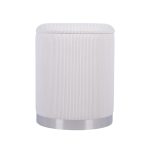 Пуф Эмили с ящиком серебро вельвет молочный