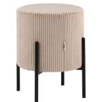 Пуф Кейси велюр рельефный бежевый