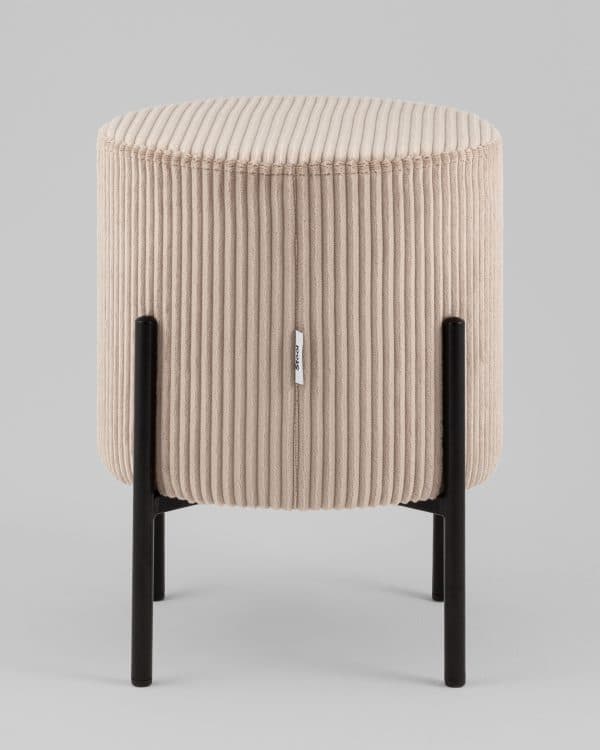 Пуф Кейси велюр рельефный бежевый — изображение 3