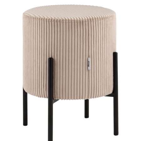 Пуф Кейси велюр рельефный бежевый