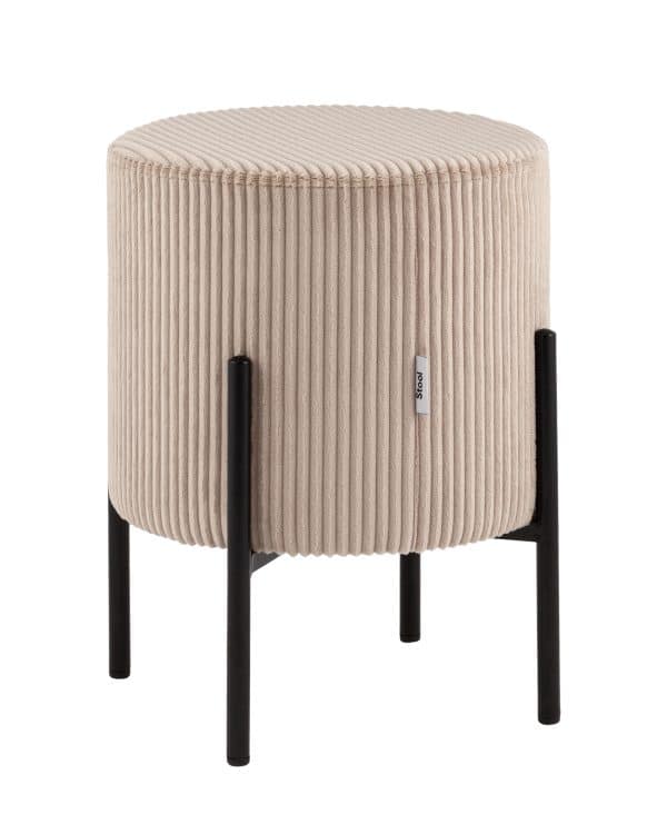 Пуф Кейси велюр рельефный бежевый