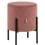 Пуф Кейси велюр рельефный коралловый