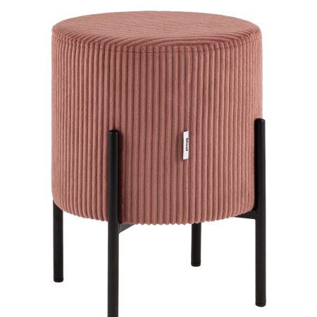 Пуф Кейси велюр рельефный коралловый
