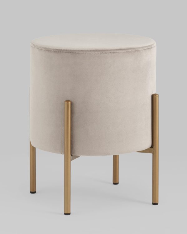 Пуф Кейси велюр серо-бежевый — изображение 2