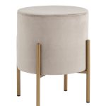 Пуф Кейси велюр серо-бежевый