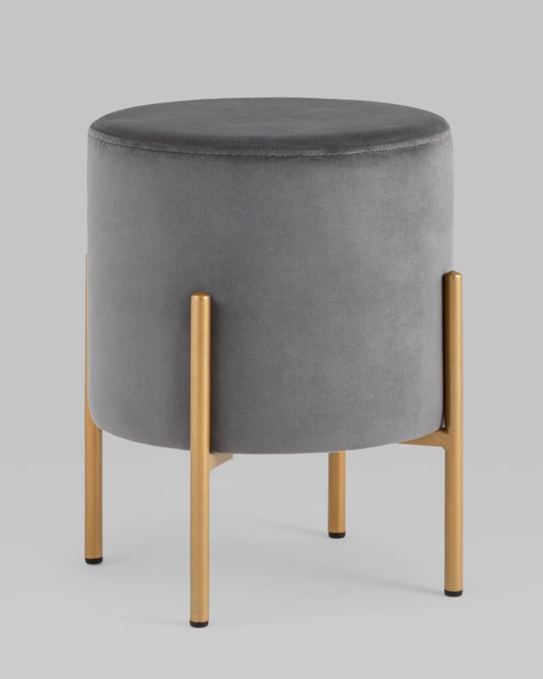 Пуф Кейси велюр серый — изображение 2