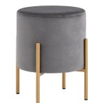 Пуф Кейси велюр серый