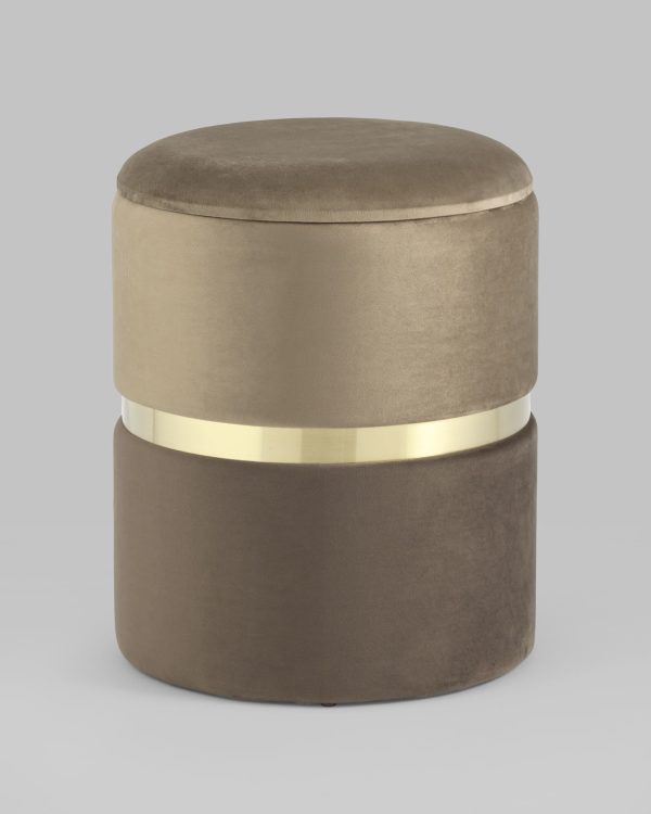 Пуф Кэрри с ящиком велюр коричневый — изображение 2