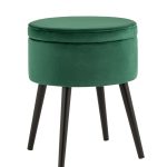 Пуф Клайс с ящиком велюр зелёный