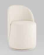 Пуф Loreen вращающийся букле белый — изображение 2